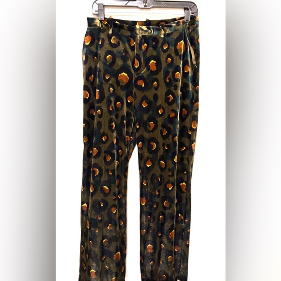 Nymph Velvet Trouser Pants Funky Grunge Straight Leg High Rise Eclectic Rare Med - Picture 4 of 8
